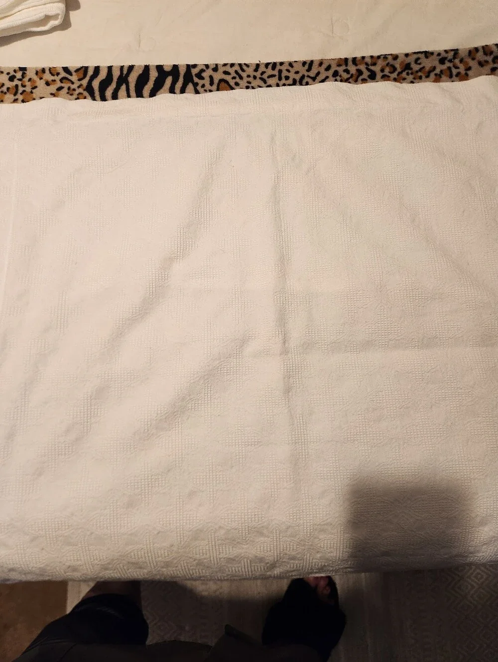 Docofil White Textured Made In Portugal 100% Cotton King Size Shams (2)
